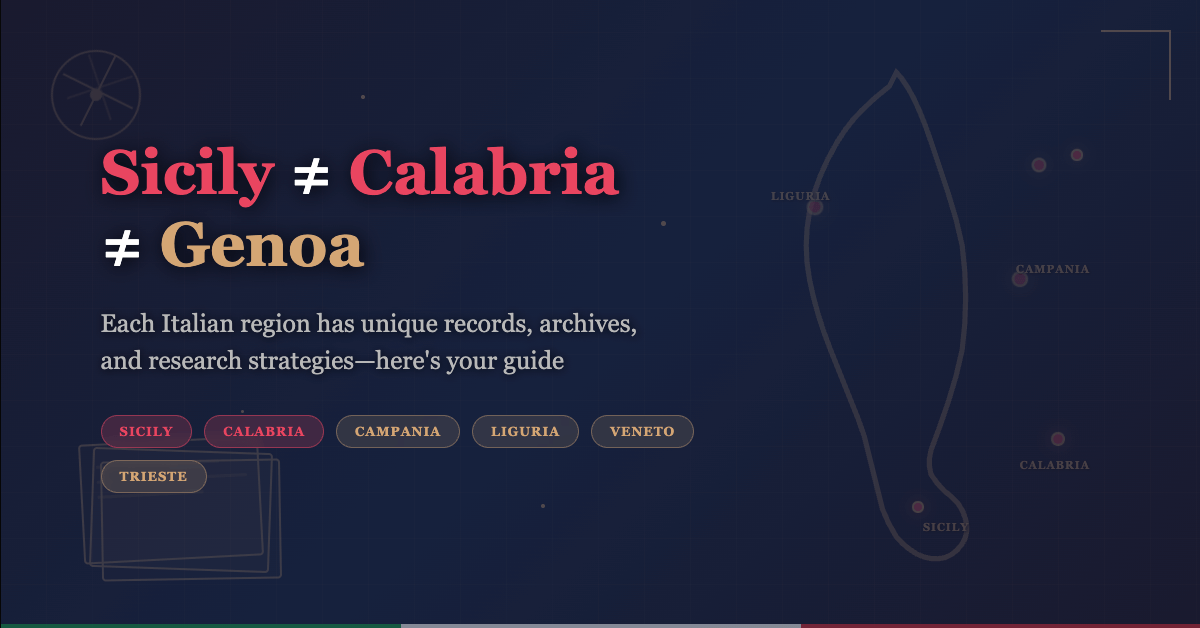 Italian Region Genealogy Research