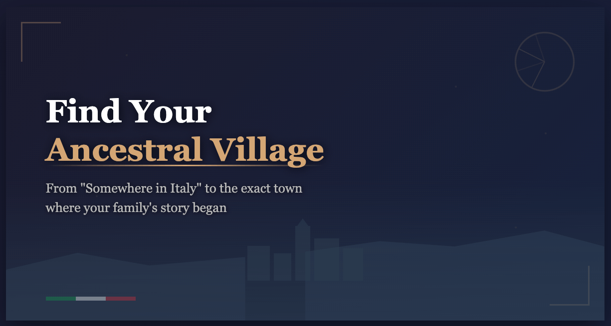 find your ancestral village italy